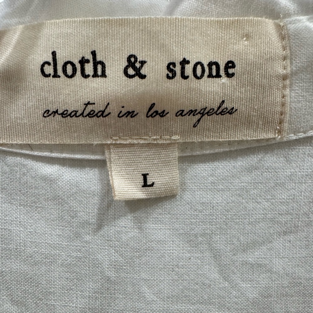 cloth & stone White Button-Down Tencel Shirt - Picture 5 of 5